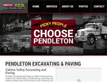 Tablet Screenshot of pendletonexcavatingandpaving.com